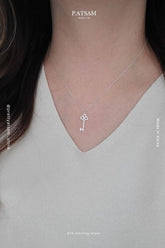 925 Sterling Silver Key Pendant Necklace