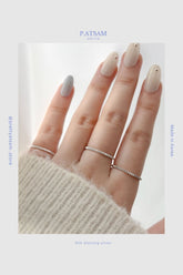 925 Sterling Silver Stackable Fluted Dainty Ring