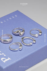 925 Sterling Silver Organic Shape Bold Ring