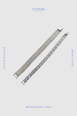 925 Sterling Silver Korean Chain Bracelet | Minimalist Unisex Link by P.ATSAM