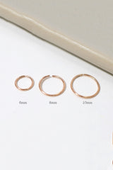 10K Solid Gold Seamless Open Single Hoop - Pretty At Sam