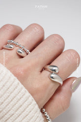 925 Sterling Silver Organic Shape Bold Ring Version 2