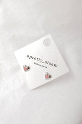 Heart and Tulips Dainty Stud Earring