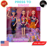 K-Pop Demon Hunter Dolls – Set of 3 Singing Collectible Figures (11.8 Inch)