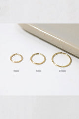 10K Solid Gold Seamless Open Single Hoop - Pretty At Sam