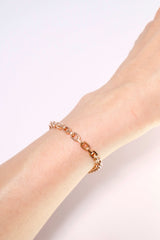 14K Solid Rose Gold Round Bold Chain Bracelet - Pretty At Sam