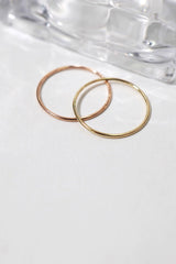 14k Solid Gold Plain 0.7mm Thin Dainty Ring - Pretty At Sam
