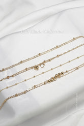 PATSAM 14K Solid Gold Ball Chain Bracelet Series – Handmade to Order