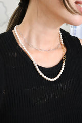 925 Sterling Silver Pandora 6mm Pearl Necklace