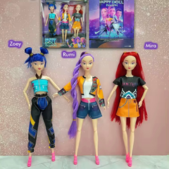 K-pop Demon Hunter Dolls Set of 3 or Single Random Character – 11.8 Inch Collectible Figures with Poseable Joints and Realistic Outfits