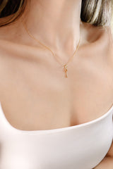14K Solid Gold Mini Key Collection Necklace Charm
