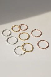 92.5 Sterling Silver 1.5MM Ultra Sparkling Cut Ultra Thin Daily Ring