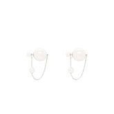 925 Sterling Silver 5MM Swarovski Pearl Closure Dangle Earring