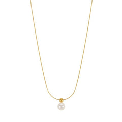 925 Sterling Silver 8MM Swarovski Pearl Pendant Necklace