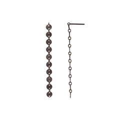 925 Sterling Silver Circle Disc Diamond Cut Dangle Earring