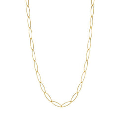 925 Sterling Silver Diamond Cut Oval Paper Clip Necklace