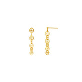 925 Sterling Silver Flat Anchor Diamond Cut Dangle Earring