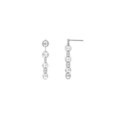 925 Sterling Silver Flat Anchor Diamond Cut Dangle Earring