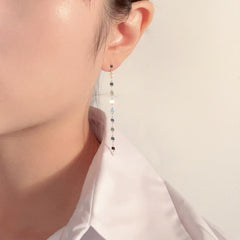 925 Sterling Silver Flat Disc Dangling Drop Earring