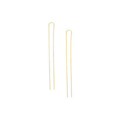 925 Sterling Silver Single Double Sides Long Threader Earring