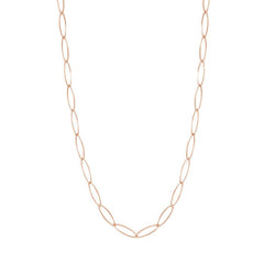 925 Sterling Silver Diamond Cut Oval Paper Clip Necklace