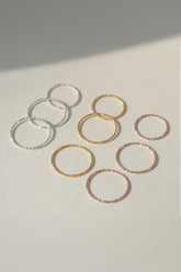 92.5 Sterling Silver 1MM Ultra Sparkling Cut Ultra Thin Daily Ring