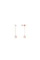 925 Sterling Silver Swarovski 6MM 8MM Pearl Back Drop Dangle Earring