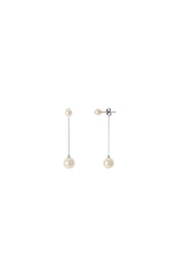 925 Sterling Silver Swarovski 6MM 8MM Pearl Back Drop Dangle Earring