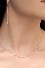 925 Sterling Silver Vermeil Mother Of Pearl Round Chain Necklace