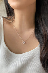 925 Sterling Silver Triple Rings Pendant Necklace – Snake Chain