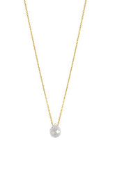 925 Sterling Silver Vermeil Crystal Charm Necklace