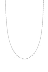925 Sterling Silver Vermeil Flat Linked Chain Necklace