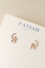 🌙✨ Handmade Korean Moon & Star Earrings – Hypoallergenic & Celestial Jewelry ✨🌙