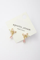 🦋 Handmade Korean Butterfly Drop Earrings – Hypoallergenic & Dainty Jewelry ✨