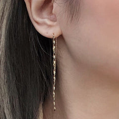 925 Sterling Silver Twisted Chain Threader Drop Dangle Earring