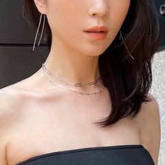 925 Sterling Silver Long Tassel Vermeil Drop Dangle Earring