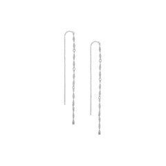 925 Sterling Silver Twisted Chain Threader Drop Dangle Earring