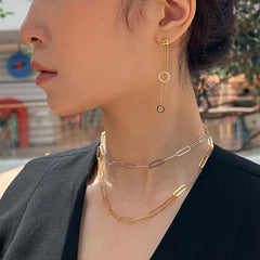 925 Sterling Silver Long Tassel Vermeil Drop Dangle Earring