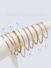 14K Solid Yellow Gold Box Chain Ring