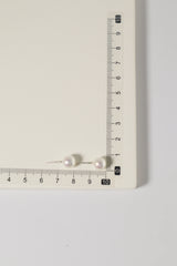 Aurora Shine Pearl Silver Post Stud Earring - Pretty At Sam