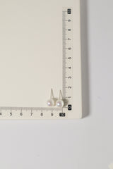 Aurora Shine Pearl Silver Post Stud Earring - Pretty At Sam