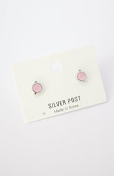 ✨Pink Bubble Enamel Stud Earrings– Rhodium & Gold Plated, Hypoallergenic ✨