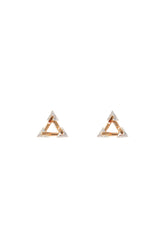 ✨ Triangle Baguette Stud Earrings – Rhodium Plated, Hypoallergenic ✨