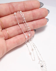 925 Sterling Silver Vermeil Swarovski Pearl Necklace