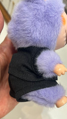 ALO-Inspired Labubu Clothes Set – 2-Piece Black Mesh Jogger Top & Shorts – Breathable Sporty Outfit for 5.5" Dolls (Doll Not Included)