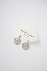 ✨ Celestial Compass Dangle Earrings – Rhodium & Gold Plated, Hypoallergenic ✨