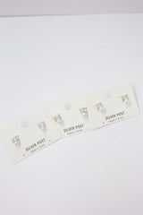 ✨Baguette Square Pearl Stud Earrings – Rhodium & Gold Plated, Hypoallergenic ✨