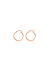 14K Solid Rose Gold 20mm Huggies Hoop earring - Pretty At Sam