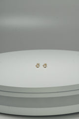 14k Solid Gold Heart Pearl Simple Stud Earring - Pretty At Sam