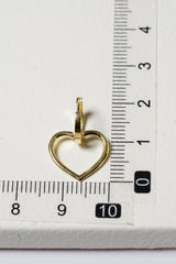 14k Solid Gold Open Heart Dangle Earring - Pretty At Sam